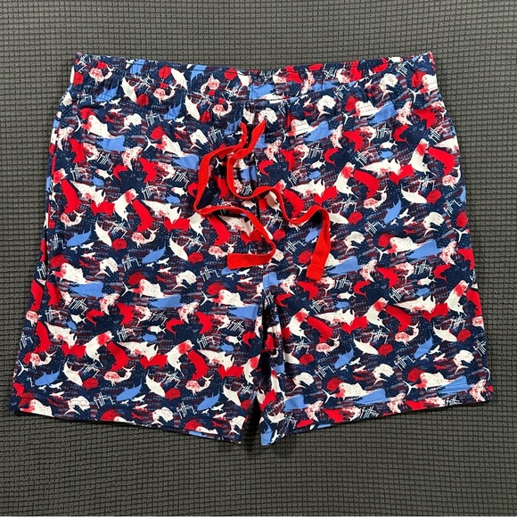 Guy Harvey Other - Guy Harvey Mens Patriotic Fish Print Lounge Shorts XL Red White Blue Drawstring